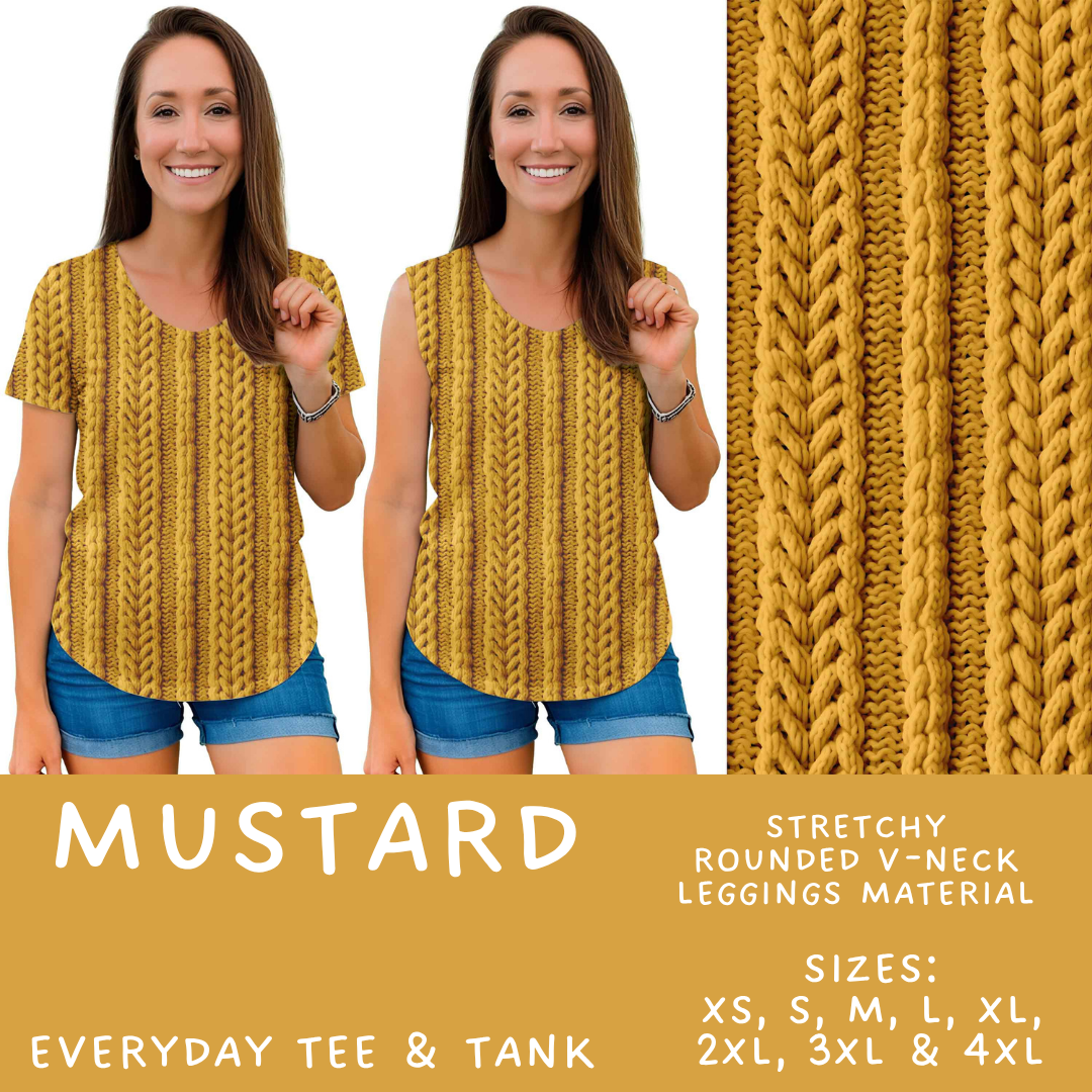 Batch #596 - Sweater Weather - Closes 10/9 - ETA early Dec - Mustard Everyday Tank & Tee