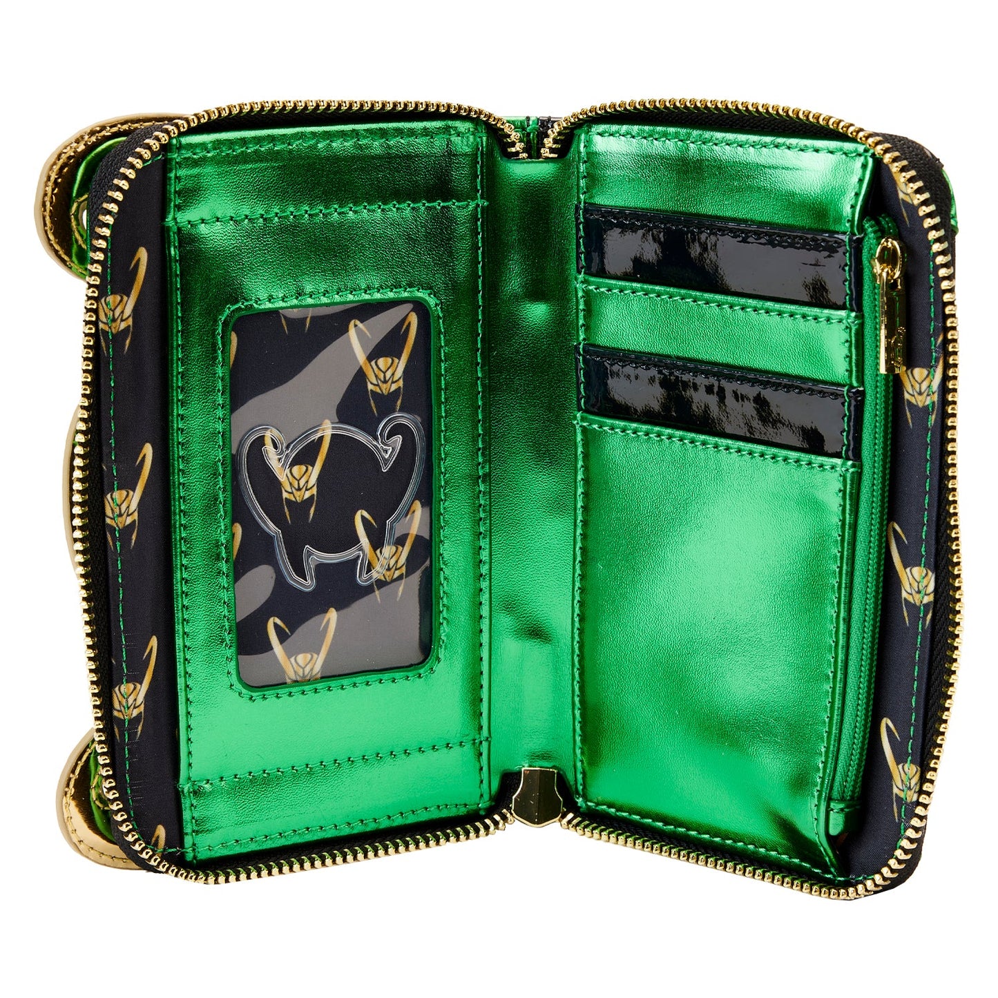 LF Marvel Metallic Loki Zip Around Wallet