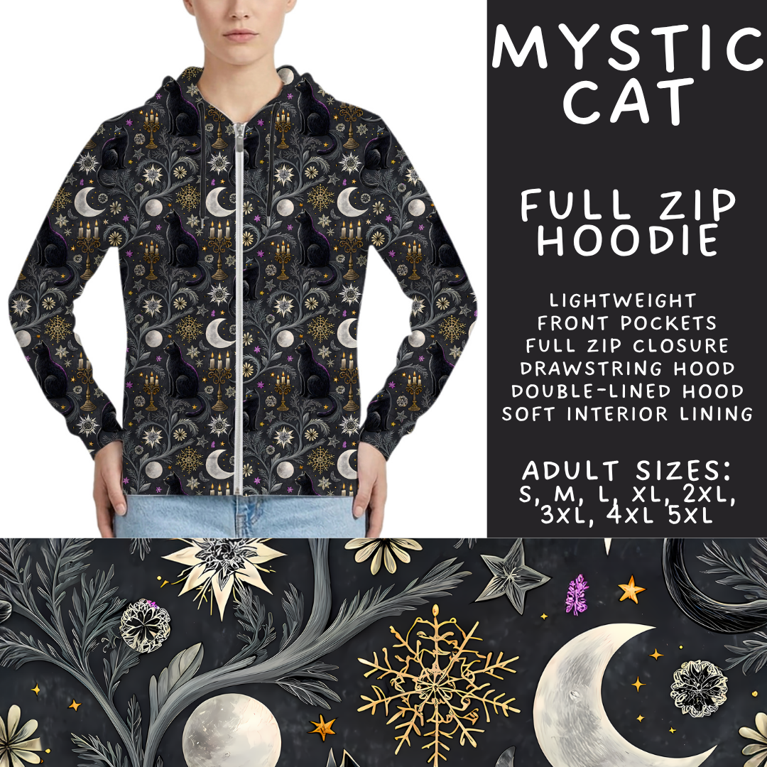 Batch #560 - Halloween 4 - Closes 7/26 - ETA late Sept - Mystic Cat Full Zip Hoodie
