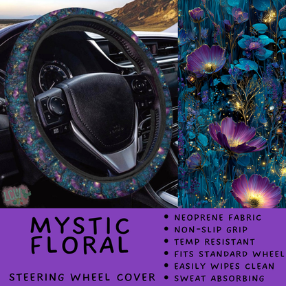 Batch #554 - Car Accessories 3 - Closes 7/10 - ETA early/mid Sept - Mystic Floral Steering Wheel Cover