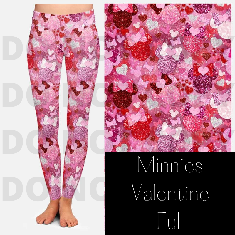 Minnie's Valentine Full Length Leggings