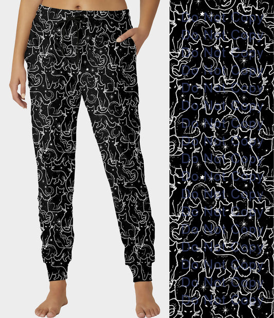 RTS - Mischievous Black Cats Joggers