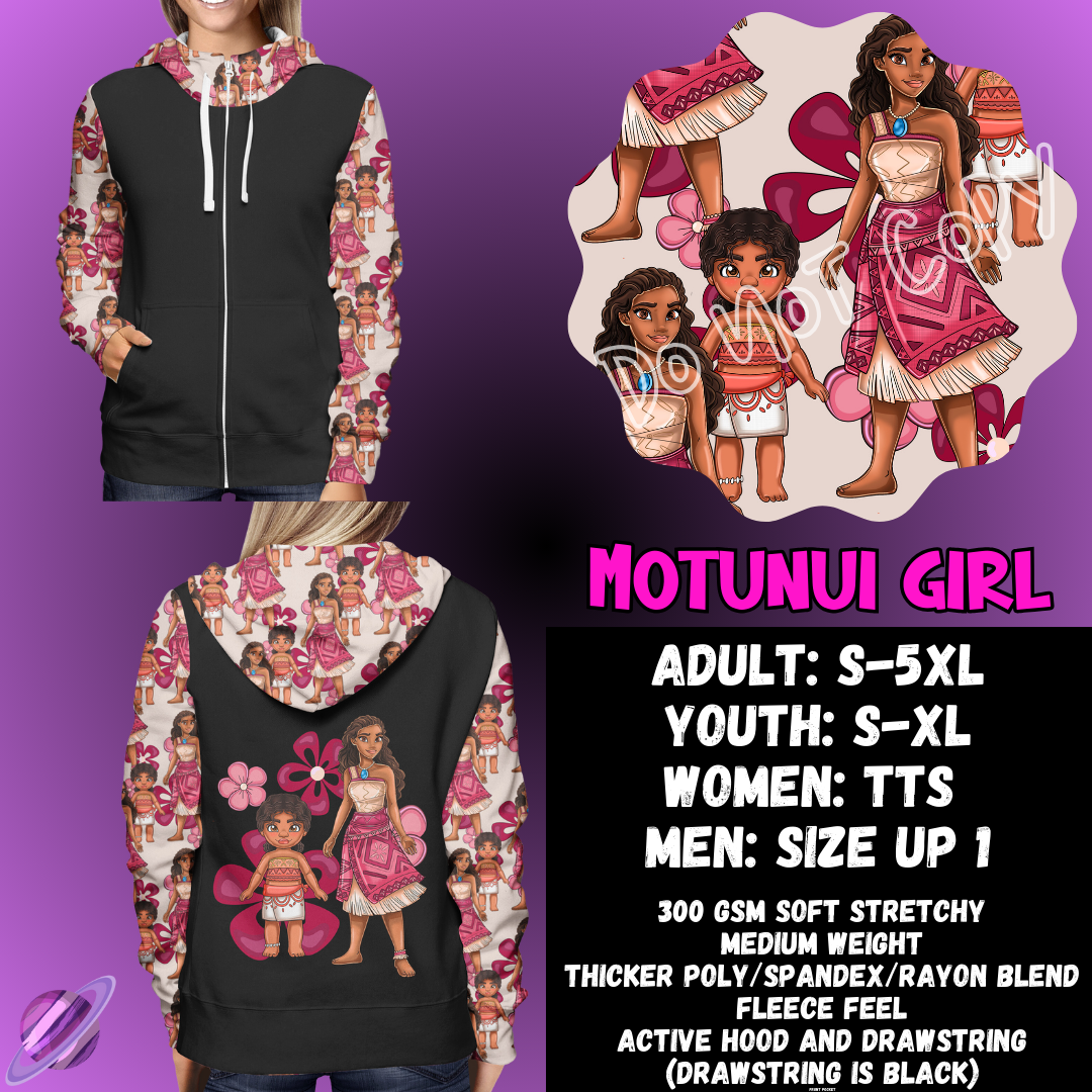 MOTUNUI GIRL - ZIP UP HOODIE OUTFIT RUN PREORDER CLOSES 1/26