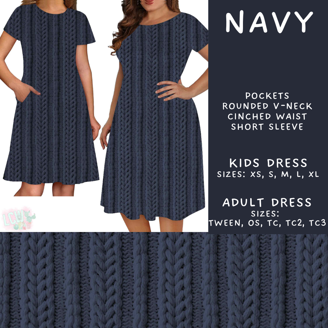 Batch #596 - Sweater Weather - Closes 10/9 - ETA early Dec - Navy Adult & Kids Dresses
