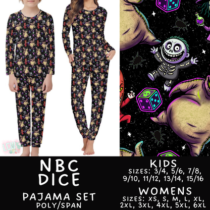 Batch #587 - Family Pajamas 2 - Closes 9/18 - ETA mid Nov - NBC Dice Women's & Kid's Pajama Sets