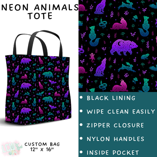 Batch #277 - December Request Run - Closes 1/27 - ETA late March - Neon Animals Tote