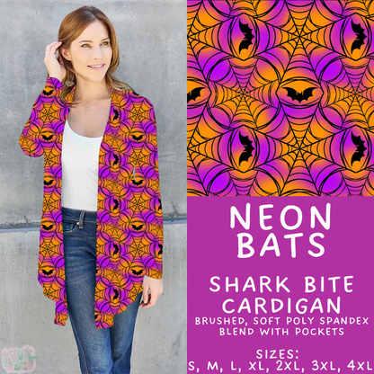 Batch #566 - Halloween 5 - Closes 8/7 - ETA early October - Neon Bats Cardigan