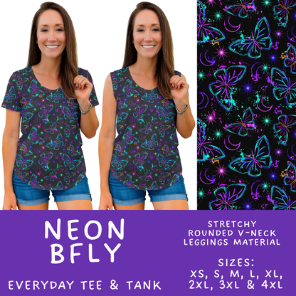 Batch #603 - September Request Run - Closes 10/26 - ETA mid/late Dec - Neon BFly Everyday Tank & Tee