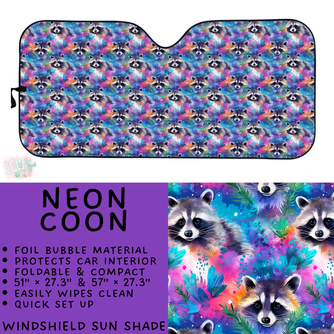 Batch #554 - Car Accessories 3 - Closes 7/10 - ETA early/mid Sept - Neon Coon Windshield Sun Shade