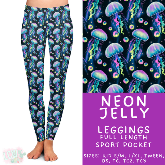 Batch #468 - Fun Run 18 - Closes 12/26 - ETA late Feb - Neon Jelly Full Length Leggings