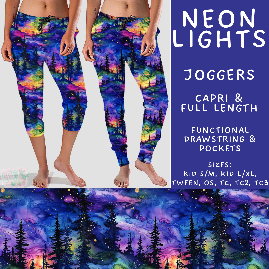 Batch #548 - May Request Run - Closes 6/26 - ETA late August - Neon Lights Full and Capri Length Joggers