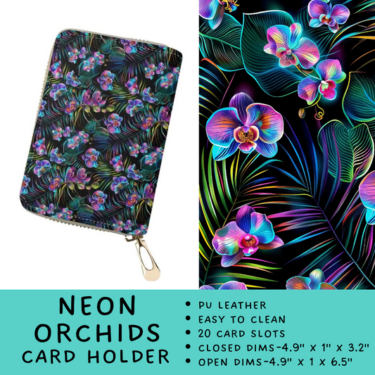 Batch #265 - Card Holders & Foldable Wallets - Closes 1/1 - ETA mid Feb - Neon Orchids Card Holder