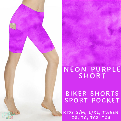 Ready To Ship - Neon Purple Biker Shorts