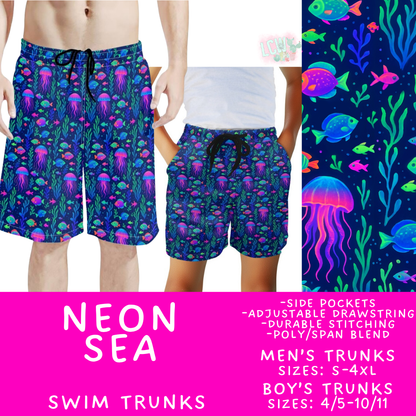 Batch #543 - Pool Party 2 - Closes 6/15 - ETA early/mid August - Neon Sea Boys' & Men's Swim Trunks