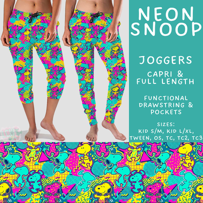 Batch #555 - Cool Characters 7 - Closes 7/13 - ETA mid Sept - Neon Snoop Full and Capri Length Joggers