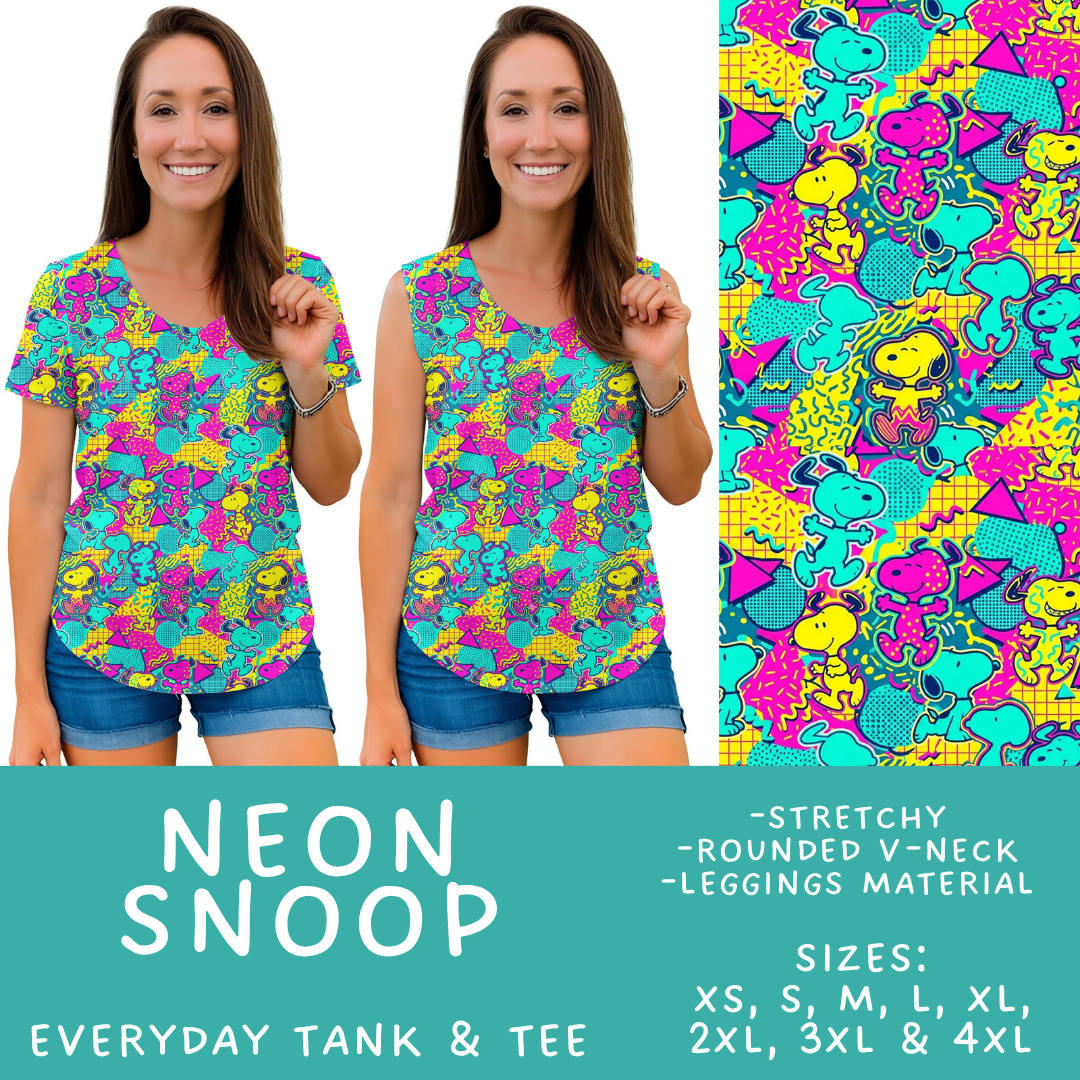 Batch #555 - Cool Characters 7 - Closes 7/13 - ETA mid Sept - Neon Snoop Everyday Tank & Tee