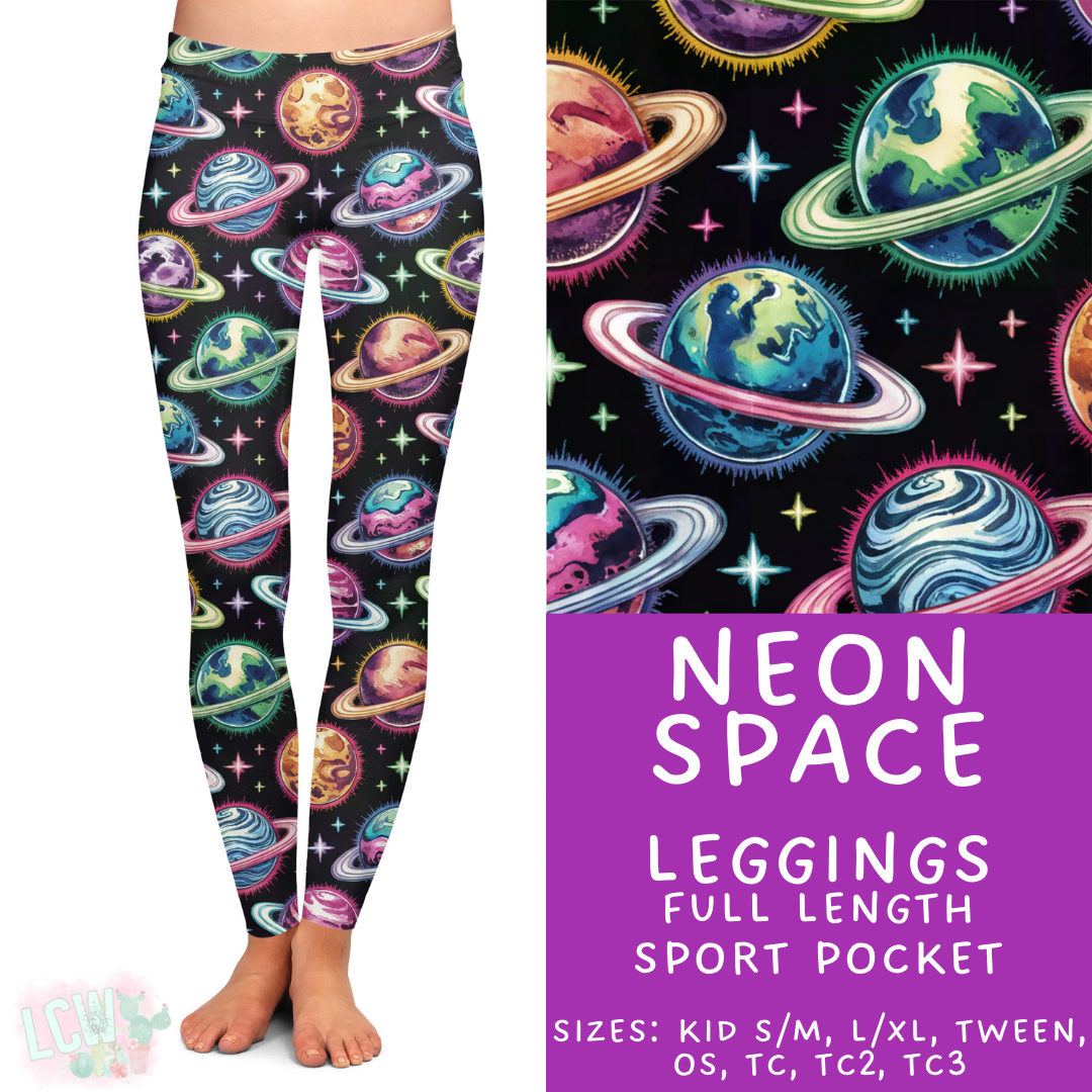 Batch #468 - Fun Run 18 - Closes 12/26 - ETA late Feb - Neon Space Full Length Leggings