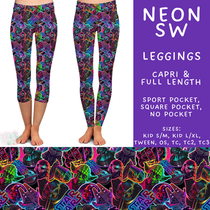 Batch #603 - September Request Run - Closes 10/26 - ETA mid/late Dec - Neon SW Full and Capri Length Leggings