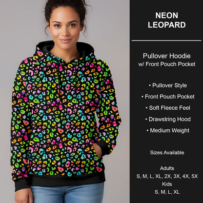 B266 - Preorder Neon Leopard Pullover Hoodie (Closes 12/17. ETA late Feb.)