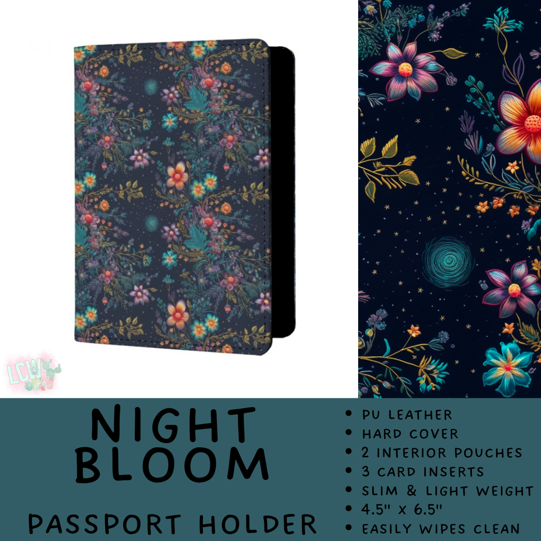 Batch #609 - Travel Collection 2 - Closes 11/6 - ETA early Jan - Night Bloom Passport Holder