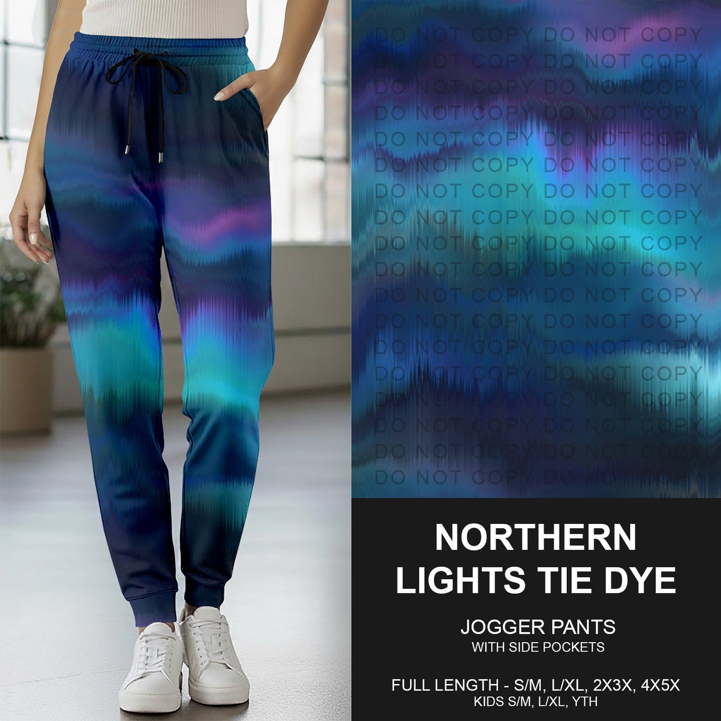B270 - Preorder Northern Lights Tie Dye Joggers (Closes 1/18. ETA early April)