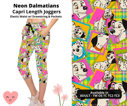 Preorder! Closes 3/3. ETA June. Neon Dalmatian Jogger Capri