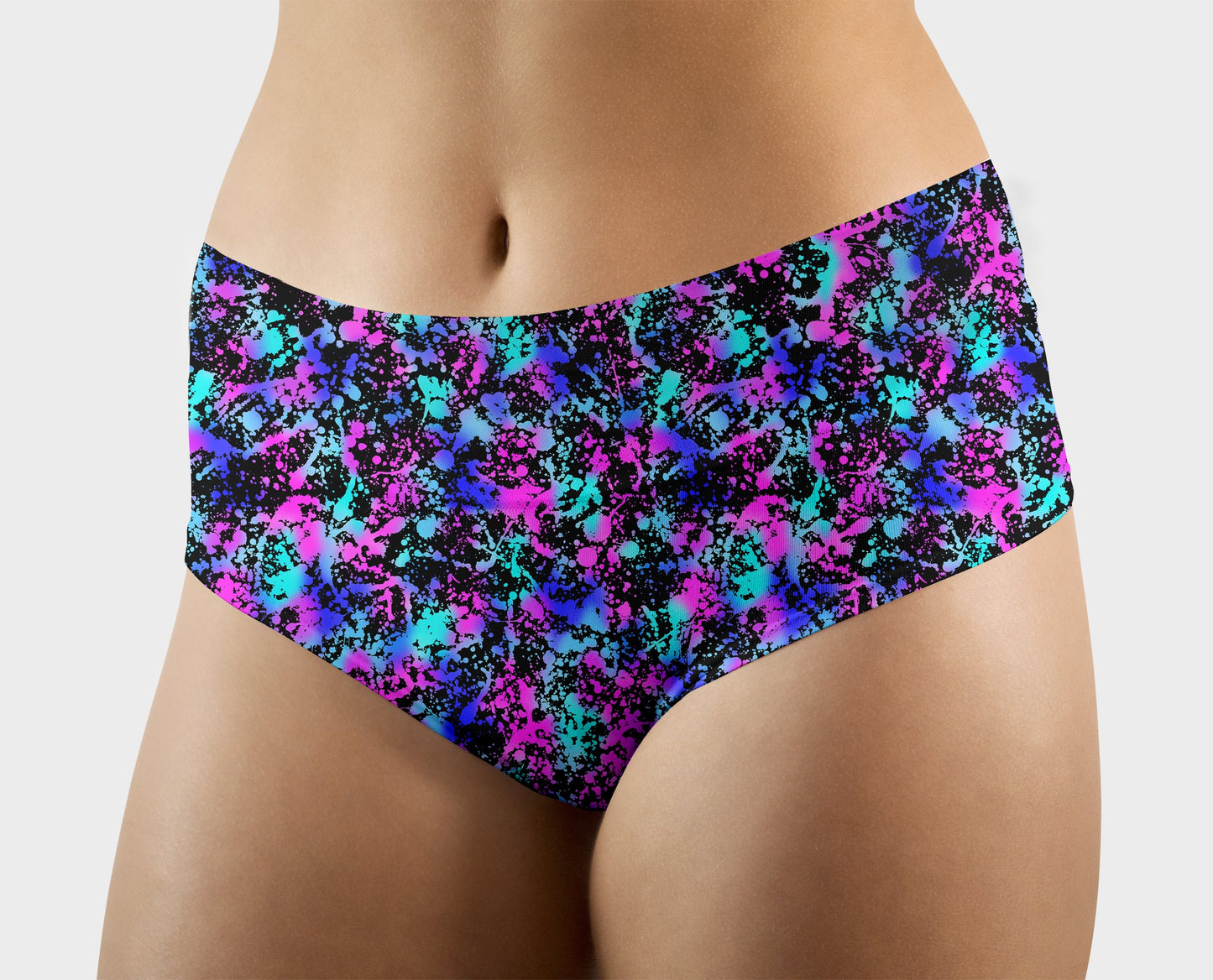 RTS - Neon Splatter Hipster/High Waist Panties