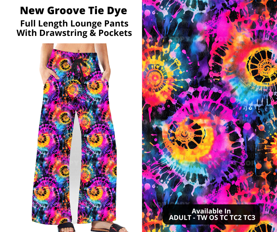 Preorder! Closes 10/31. ETA Jan. New Groove Tie Dye Full Length Lounge Pants