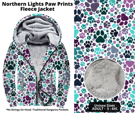 Preorder! Closes 10/21. ETA Jan. Northern Lights Paw Prints Jackets