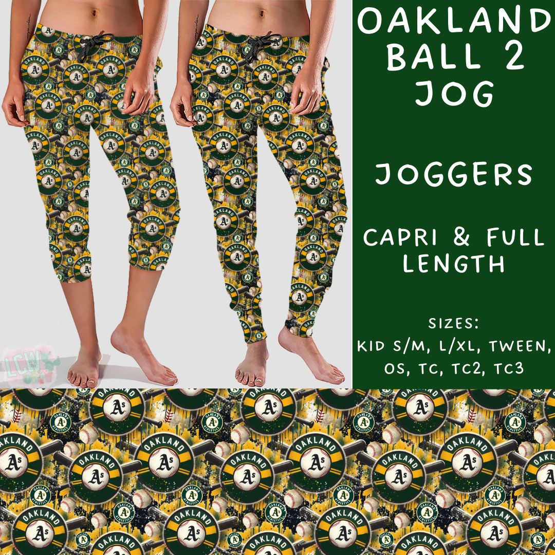 Batch #296 - Strike Out - Closes 2/28 - ETA late April - Oakland Ball 2 Full and Capri Length Joggers