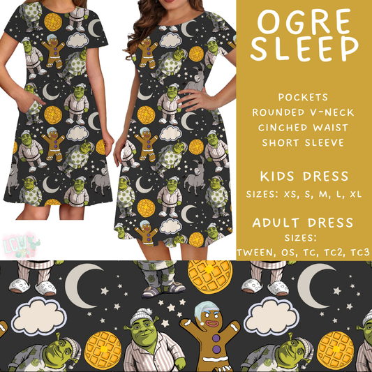 Batch #479 - Cool Characters 11 - Closes 1/21 - ETA mid/late March - Ogre Sleep Adult & Kids Dresses
