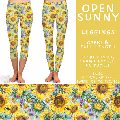 Batch #562 - Fun Run 25 - Closes 7/29 - ETA late Sept - Open Sunny Full and Capri Length Leggings