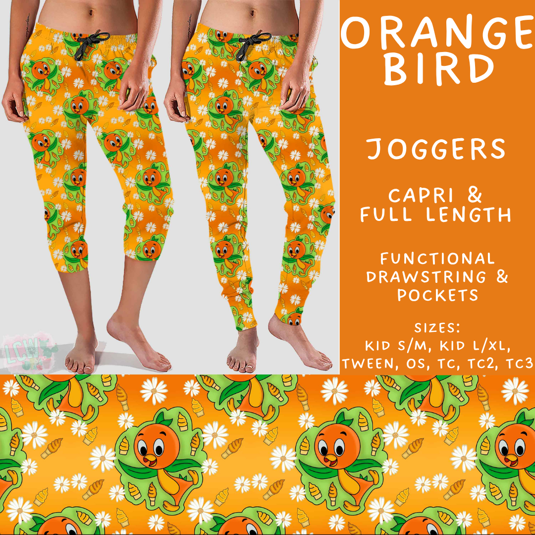 Batch #585 - Magical Faves 24 - Closes 9/14 - ETA mid Nov - Orange Bird Full and Capri Length Joggers