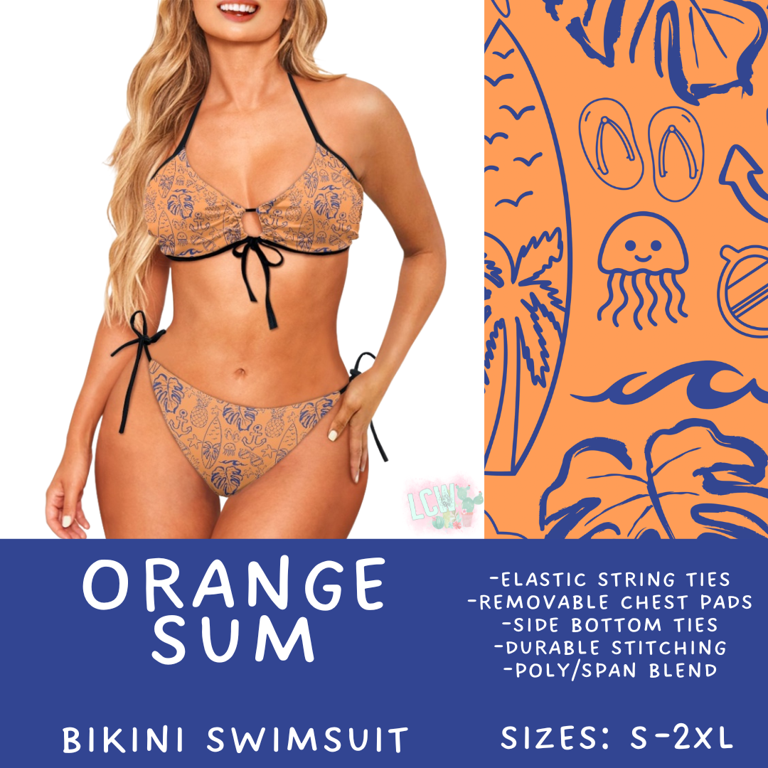 Batch #543 - Pool Party 2 - Closes 6/15 - ETA early/mid August - Orange Sum Women's 2 Piece Bikini