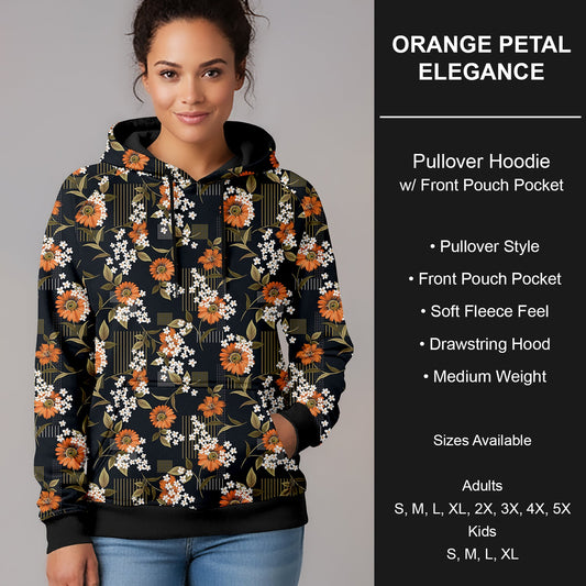 B266 - Preorder Orange Petal Elegance Pullover Hoodie (Closes 12/17. ETA late Feb.)