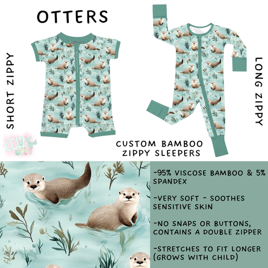 Batch #470 - Little Dreamers 7 - Closes 12/31 - ETA late Feb - Otters Short and Long Zippy Sleeper