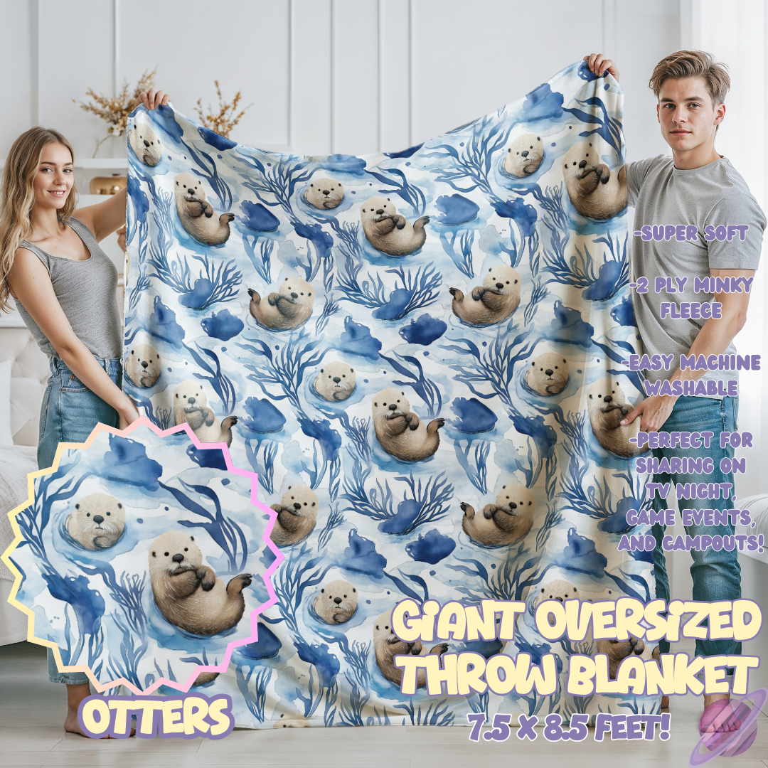 OTTERS- GIANT SHAREABLE THROW BLANKETS ROUND 12-PREORDER CLOSING 3/2