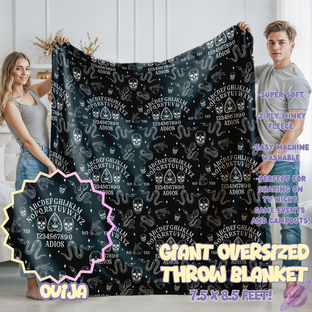 OUIJA- GIANT SHAREABLE THROW BLANKETS ROUND 12-PREORDER CLOSING 3/2