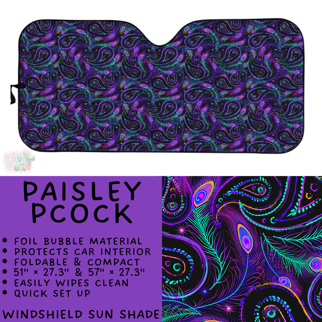 Batch #554 - Car Accessories 3 - Closes 7/10 - ETA early/mid Sept - Paisley PCock Windshield Sun Shade