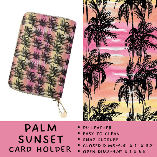 Batch #265 - Card Holders & Foldable Wallets - Closes 1/1 - ETA mid Feb - Palm Sunset Card Holder