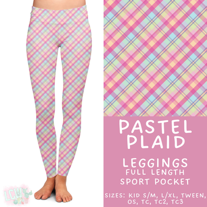 Batch #478 - Bunny Trail Collection - Closes 1/12 ETA - Early March - Pastel Plaid Full Length Leggings