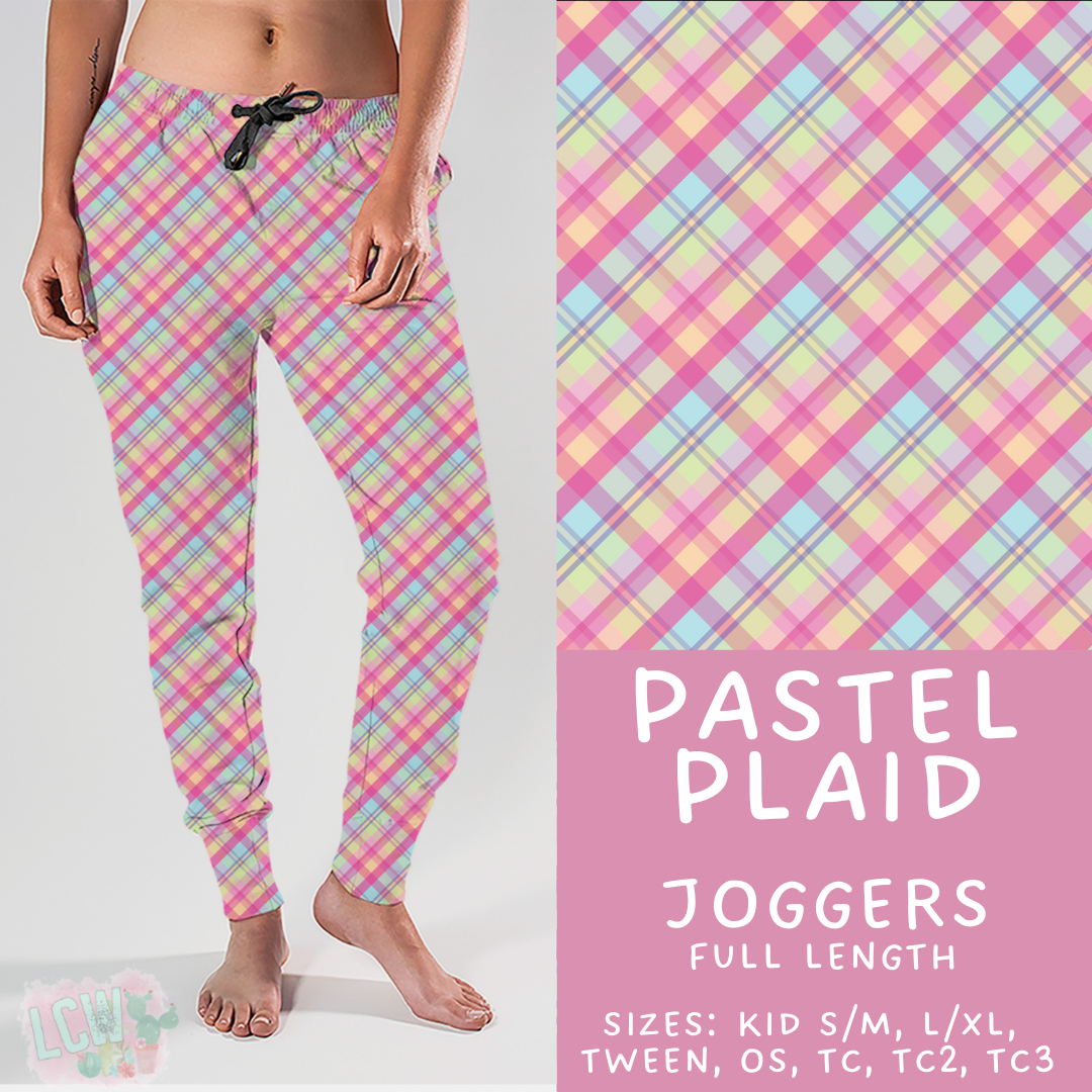 Batch #478 - Bunny Trail Collection - Closes 1/12 ETA - Early March - Pastel Plaid Joggers