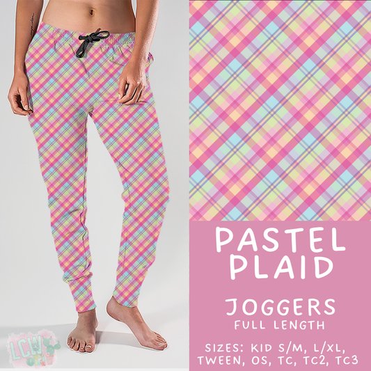 Batch #478 - Bunny Trail Collection - Closes 1/12 ETA - Early March - Pastel Plaid Joggers