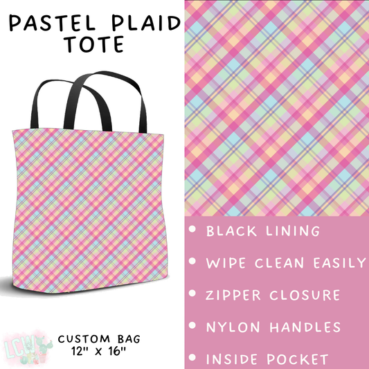 Batch #478 - Bunny Trail Collection - Closes 1/12 ETA - Early March - Pastel Plaid Tote