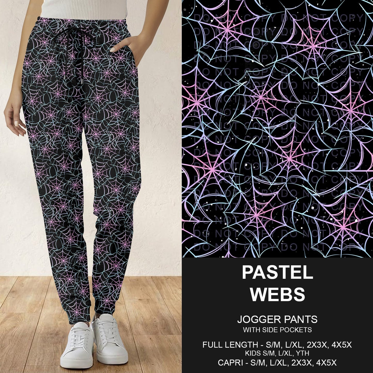 B297 - Preorder Pastel Webs Joggers (Closes 6/28. ETA: early Sept.)