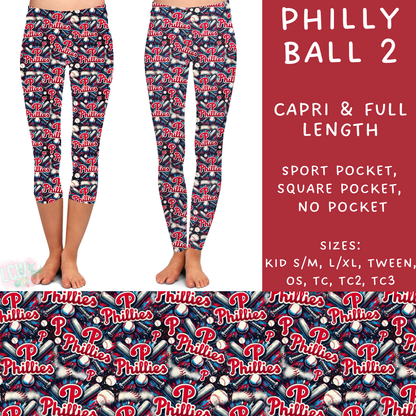 Batch #296 - Strike Out - Closes 2/28 - ETA late April - Philly Ball 2 Full and Capri Length Leggings