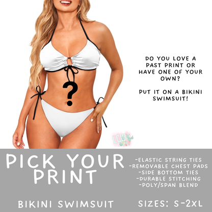 Batch #543 - Pool Party 2 - Closes 6/15 - ETA early/mid August - Pick Your Print Women's 2 Piece Bikini