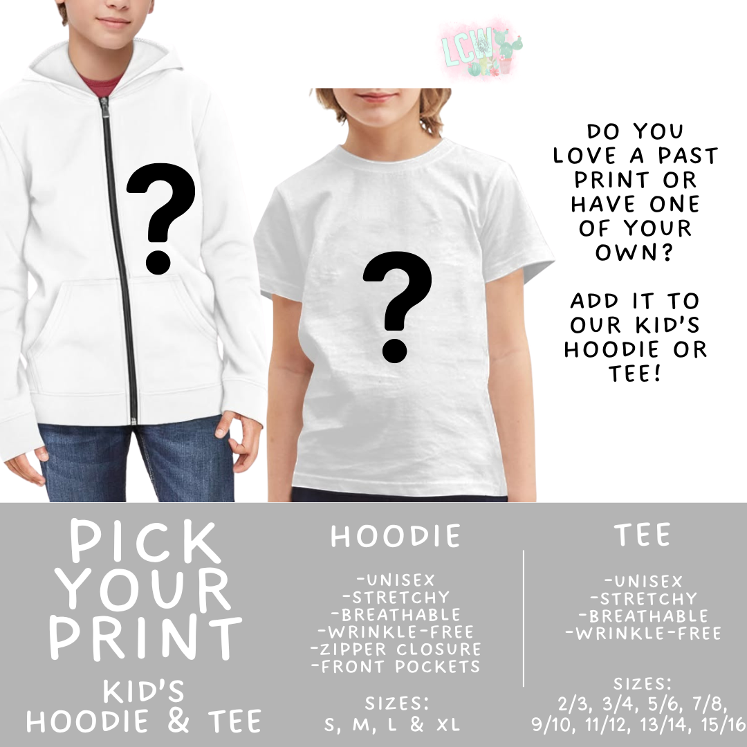 Batch #581 - PYP Football - Closes 9/4 - ETA Early Nov - Pick Your Print Kid's Unisex Hoodie & Tee