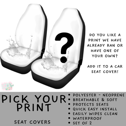 Batch #554 - Car Accessories 3 - Closes 7/10 - ETA early/mid Sept - Pick Your Print Vehicle Seat Covers