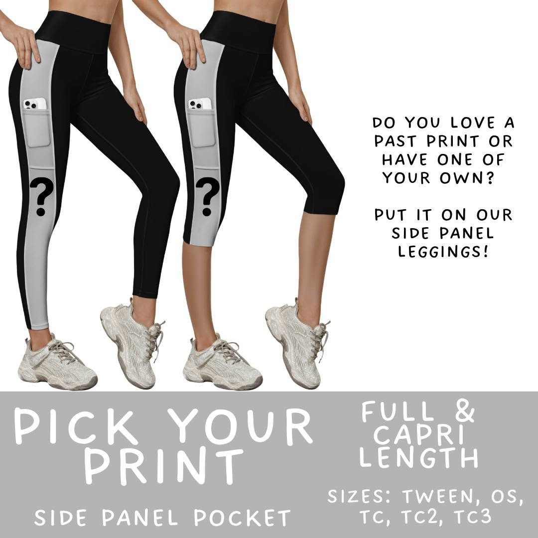 Batch #575 - Fun Run 26 - Closes 8/26 - ETA late October - Pick Your Print Pattern Side Pocket Capris & Leggings